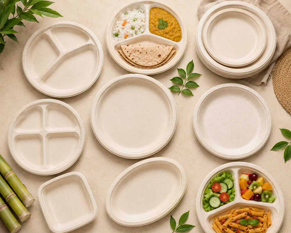 Different Types of Bagasse Plates for Every Food Serving Need