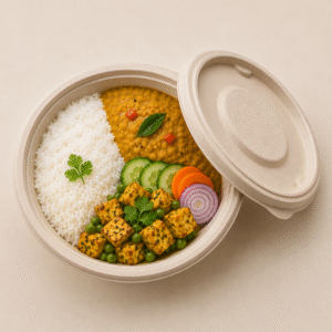 Papezo 500ml Large Disposable Takeaway Bowl with Lid