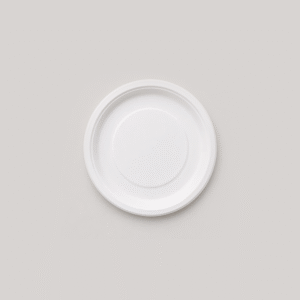 Papezo 6″ Round Bagasse Plate – Eco-Friendly Disposable Food Plate