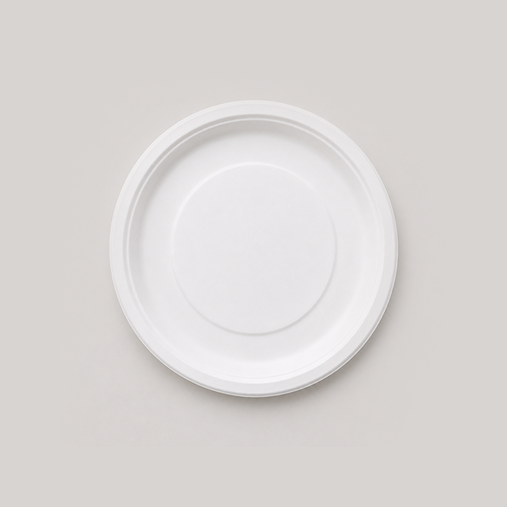 Papezo 7" Round Bagasse Plate – Biodegradable Disposable Serving Plate 2 Papezo 7" Round Bagasse Plate – Biodegradable Disposable Serving Plate - Image 2