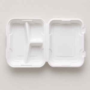 Papezo 9″ x 9″ – 3 Compartment Eco-Friendly Takeout Food Container